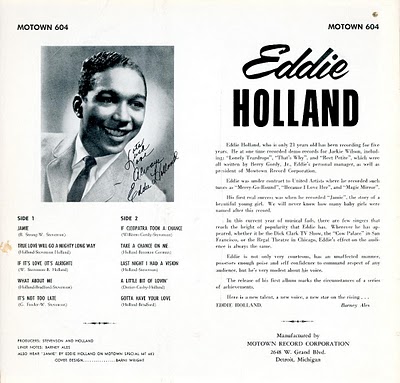 The Eddie Holland LP album with Motown Records, 1962