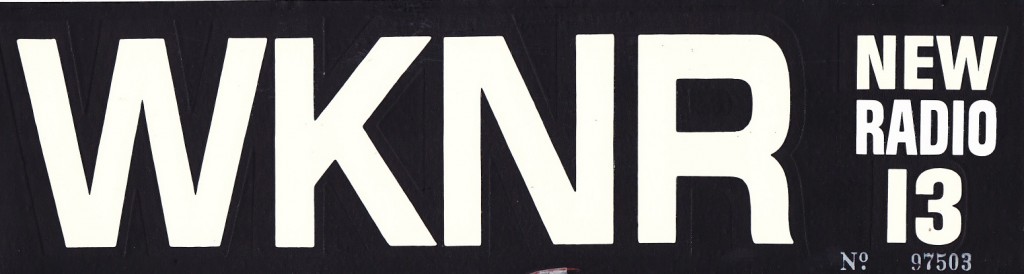 WKNR-AM 'THE NEW RADIO 13' IST ISSUED BUMPER STICKER: 1963-1964