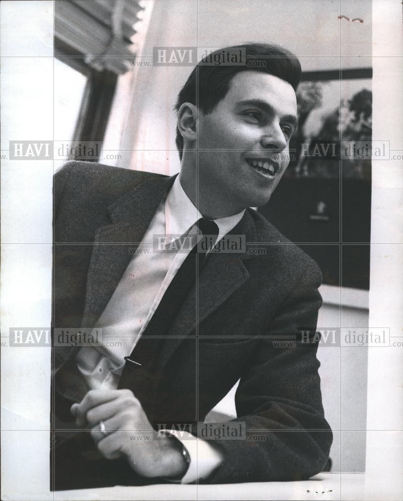 WKNR-AM Top 40 personality Bob Green, photograph from 1966 (Press Photo)