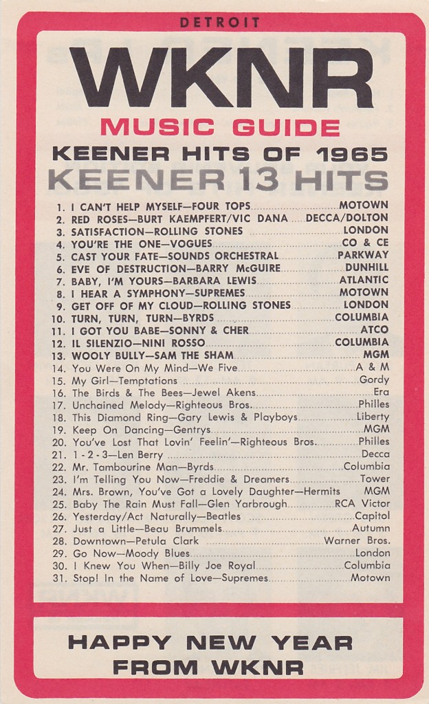 WKNR - HAPPY NEW YEARS 1965 - FRONT