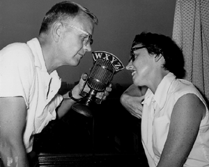 WXYZ's Ed McKenzie interviews jazz great Anita O'Day on his WXYZ radio show in the mid-1950s