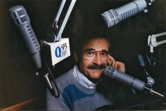 Radio personality Dick Purtan in the studios of Q95-FM in January 1992. Purtan, who has worked in Detroit radio for 45 years, broadcasts his last show at WOMC-FM on Friday, March 26, 2010. (Photo: Detroit News)