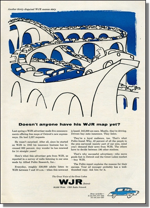 WJR Radio Ad 1956