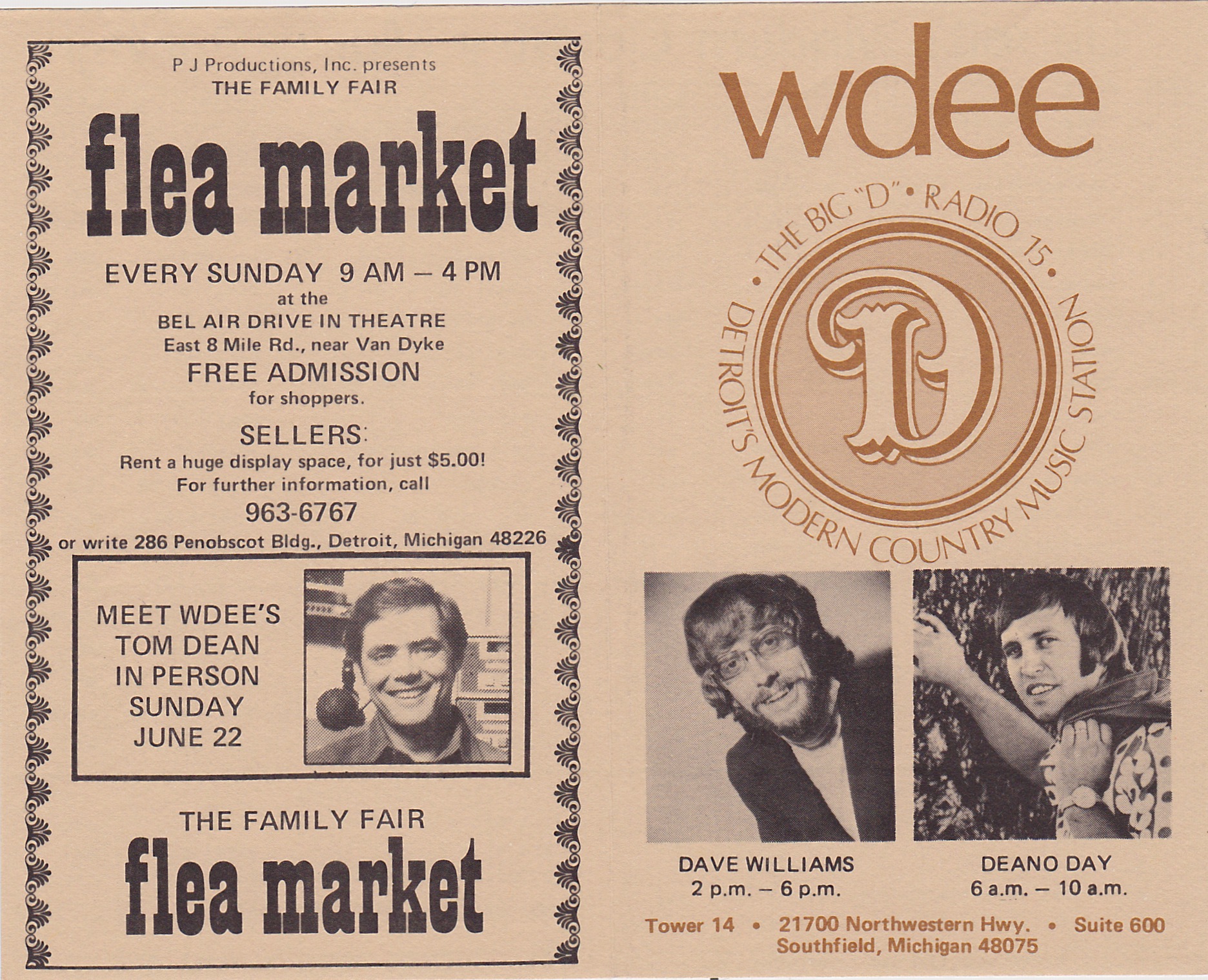 WDEE - JUNE 9, 1975 - BACK & FRONT