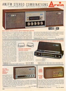 1963 Arvin AM-FM table top radios ad (click on image 2x for large PC view)