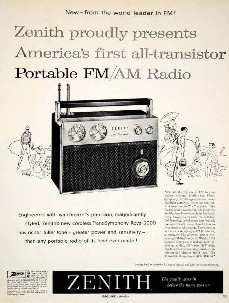 1960 Zenith Radio Ad