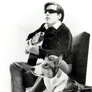Jose Feliciano and his guide-dog, Trudy, 1968.