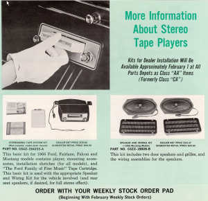 A 1966 Ford Motor Company ad for 8-track automobile players. (Click on image for largest view). 