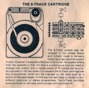STEREO-PAK. 4-track or 8-track? By 1971 the 8-track would become the consumer's dominant format of choice. (Click on image 2x for largest detailed view).