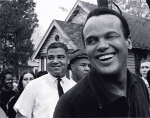 Harry Belafonte, photographed in  Montgomery, Alabama. March 25, 1965. (Click on image for larger detailed view).